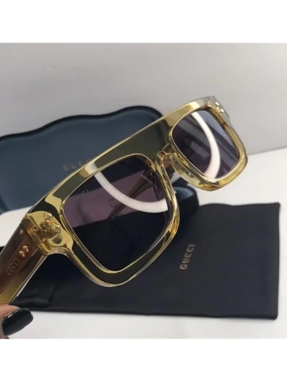 GUCCI EYEWEAR GG1085S SUNGLASSES Yellow & Grey